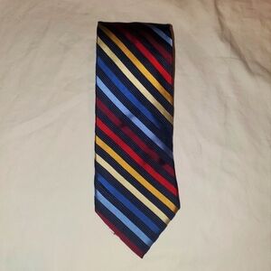 Nautica silk tie blue yellow red